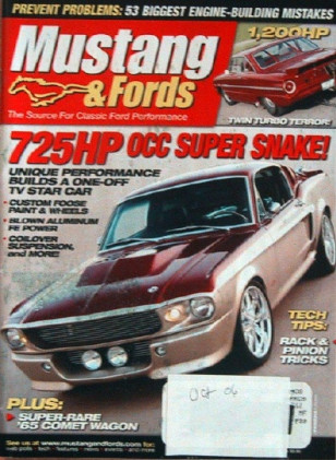 MUSTANG & FORDS 2006 OCT - SUPER SNAKE, 1200hp FALCON